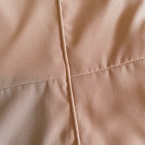 Peach and Dark Tan Fully lined Sheath Dress. Size M. - Picture 3 of 11